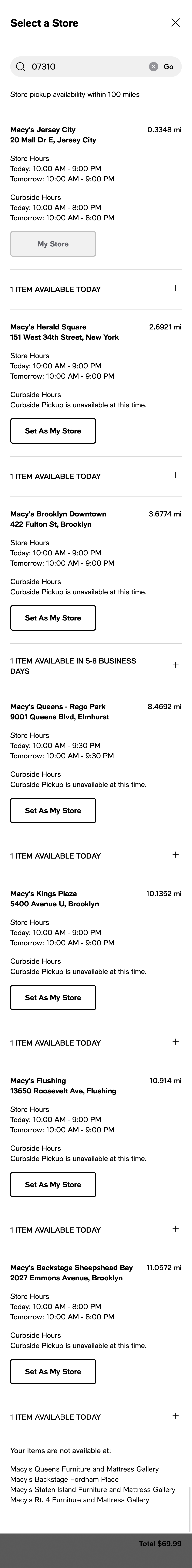 Mobile screenshot of Macy’s