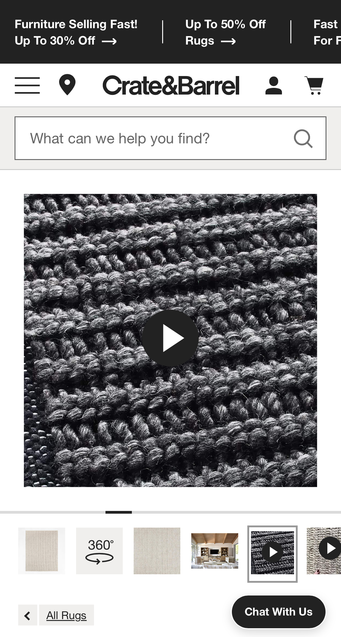 Mobile screenshot of Crate & Barrel