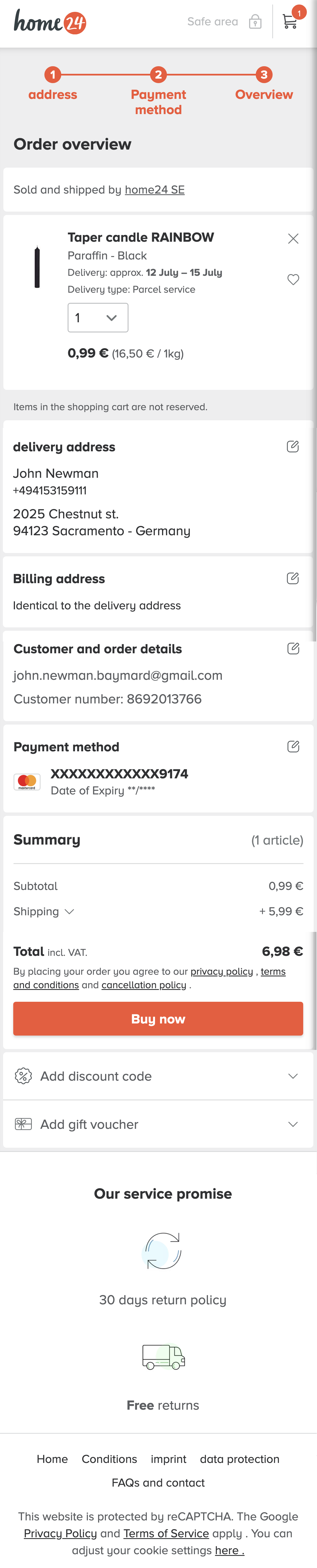 Mobile screenshot of Home24