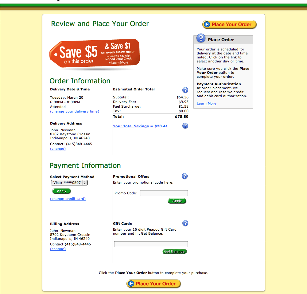 Peapod’s Review Order 454 of 520 Review Order Examples Baymard