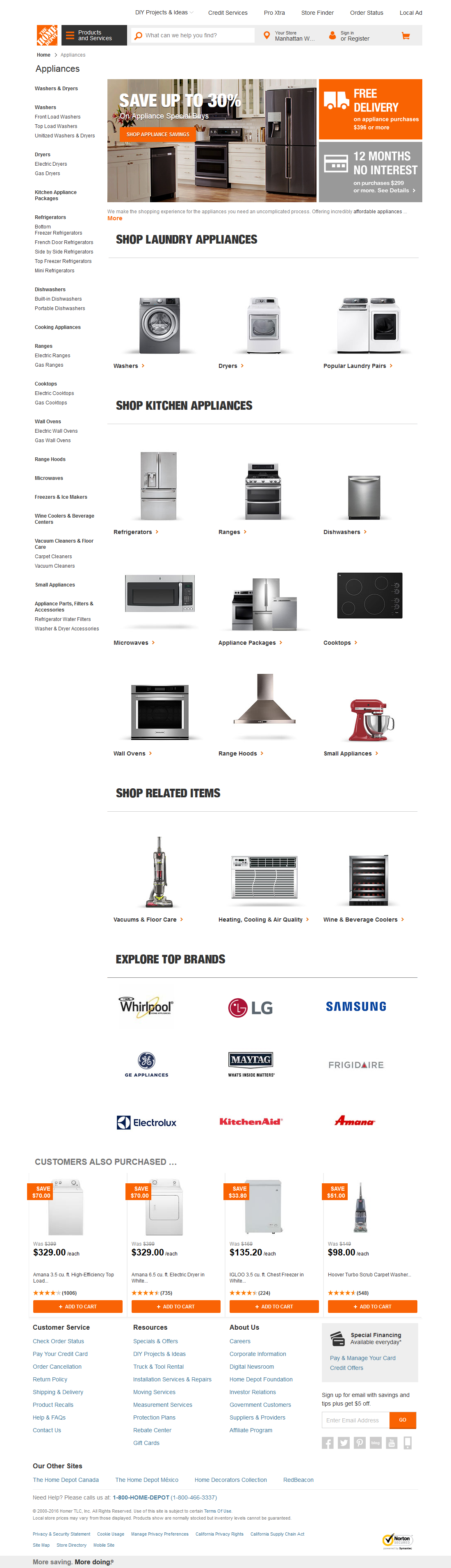 Desktop screenshot of Home Depot