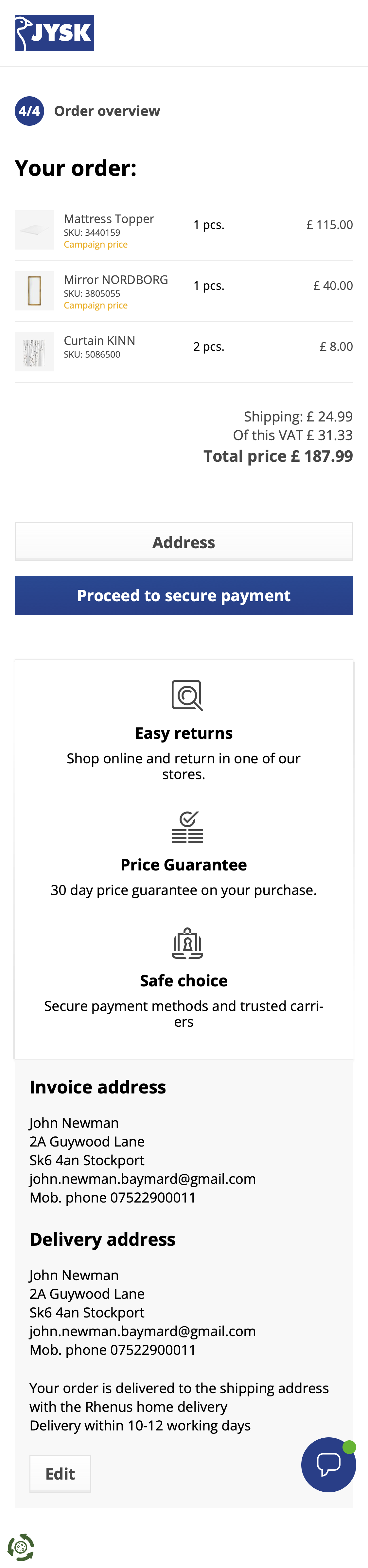 Mobile screenshot of Jysk