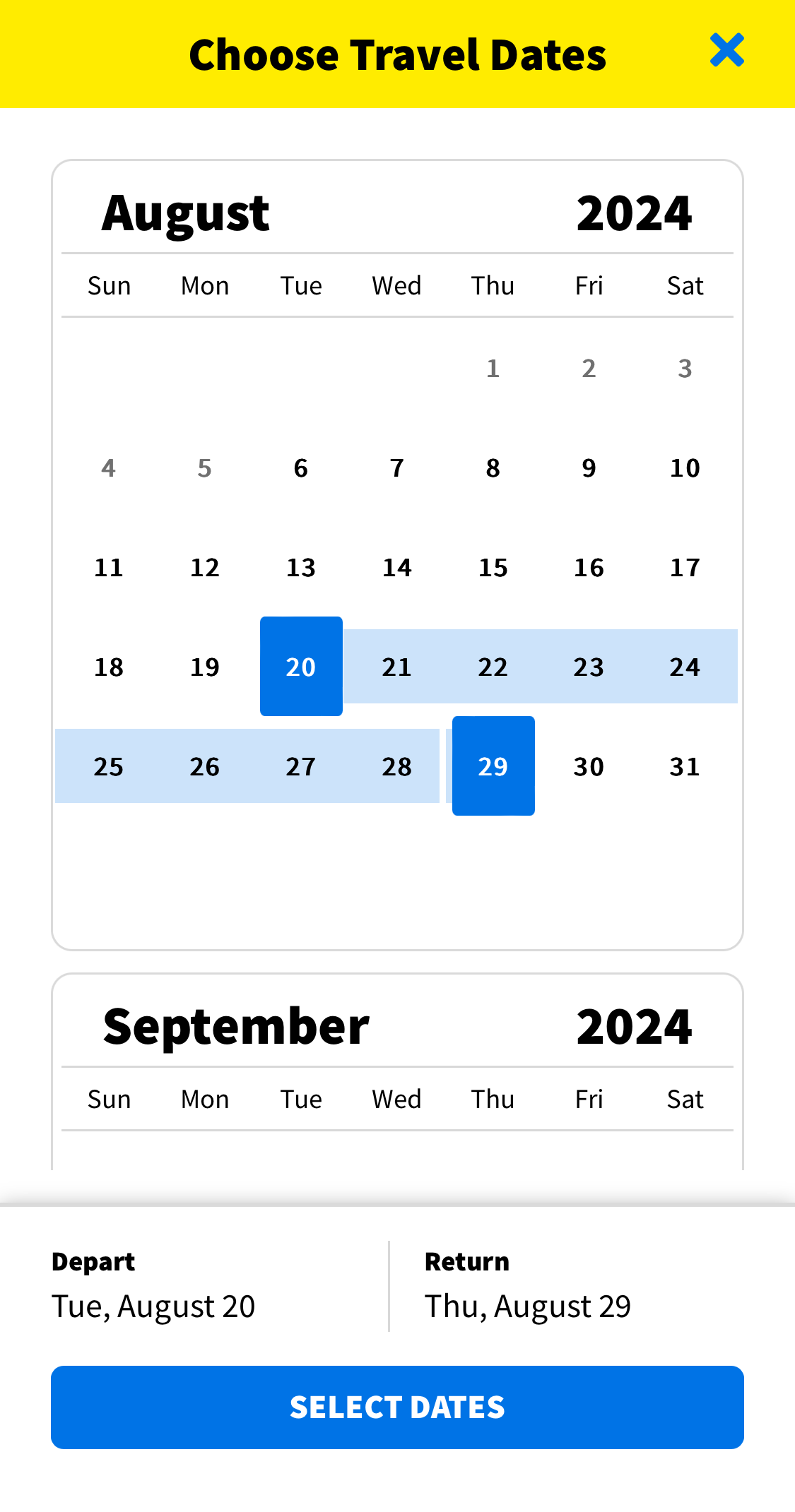 Mobile screenshot of Spirit Airlines