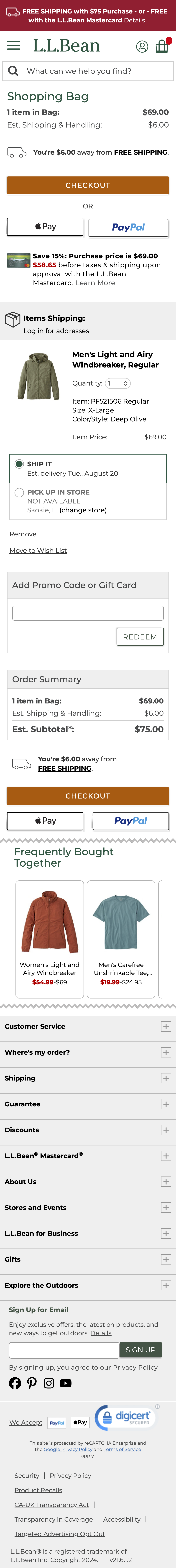 Mobile screenshot of L.L.Bean