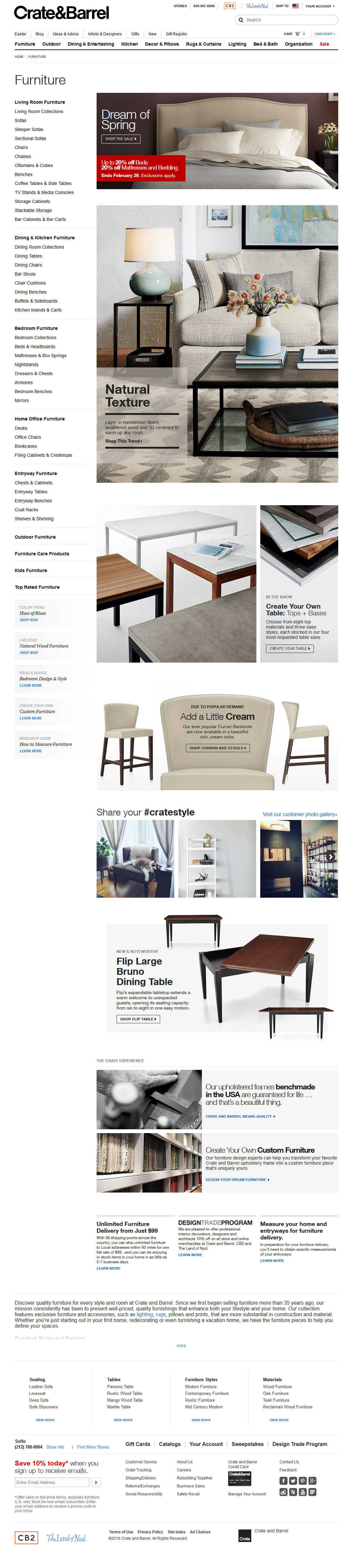Desktop screenshot of Crate & Barrel