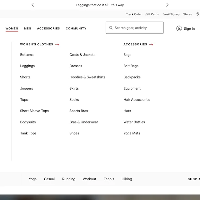 1236 ‘Main Navigation’ Design Examples – Baymard Institute