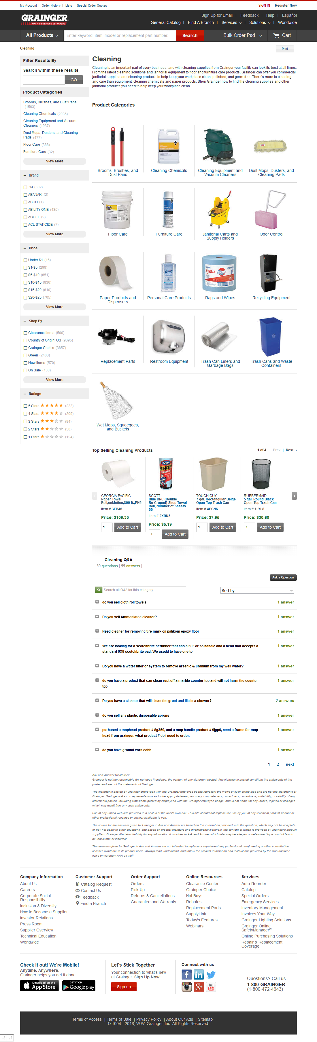 Desktop screenshot of Grainger