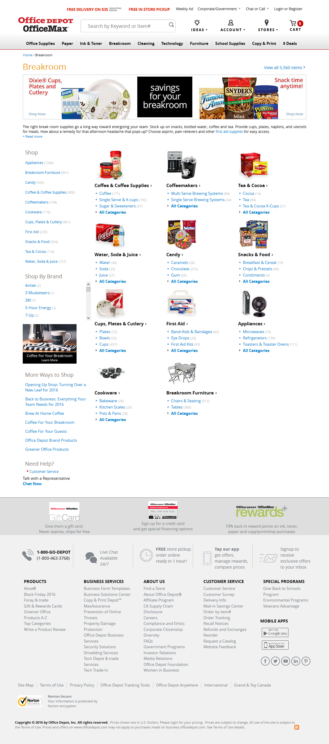 Desktop screenshot of Office Depot