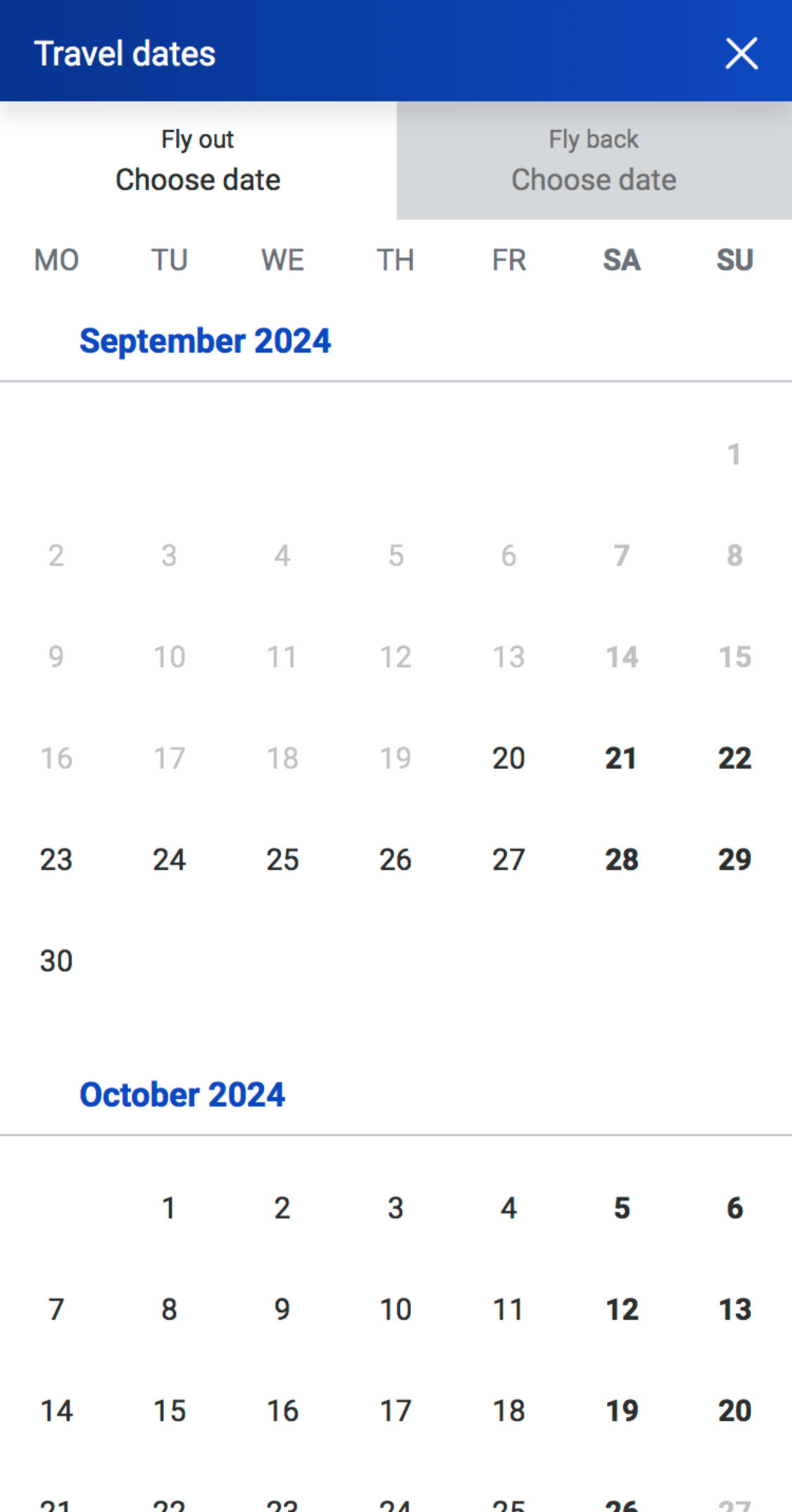 Mobile screenshot of Ryanair