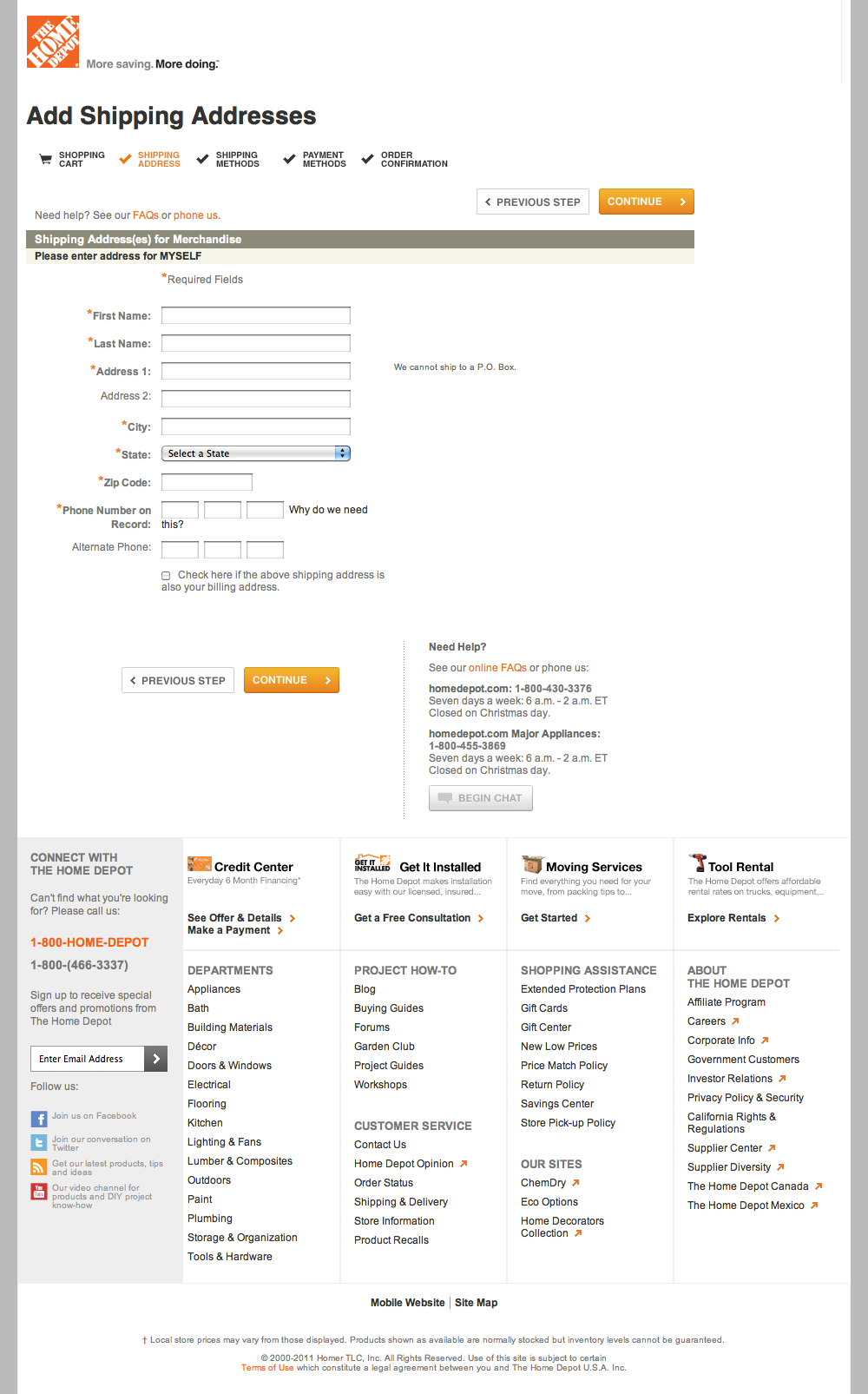 Desktop screenshot of Home Depot