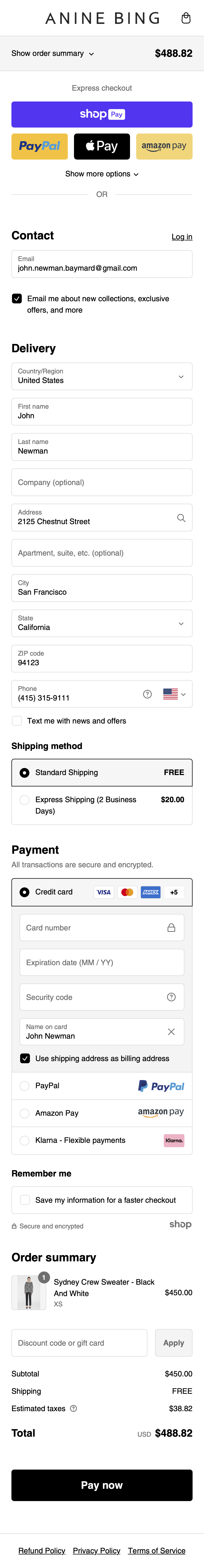 Mobile screenshot of Anine Bing