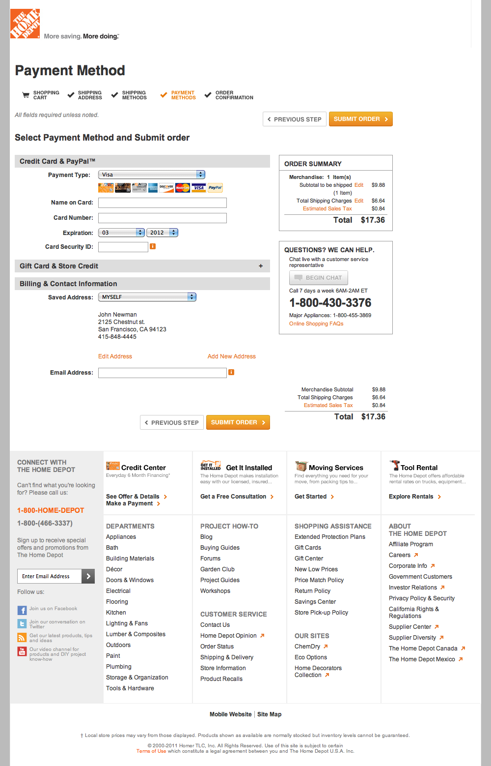 Desktop screenshot of Home Depot