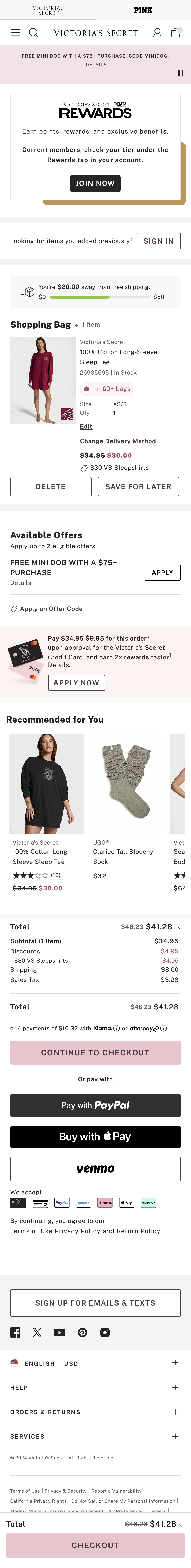 Mobile screenshot of Victoria’s Secret