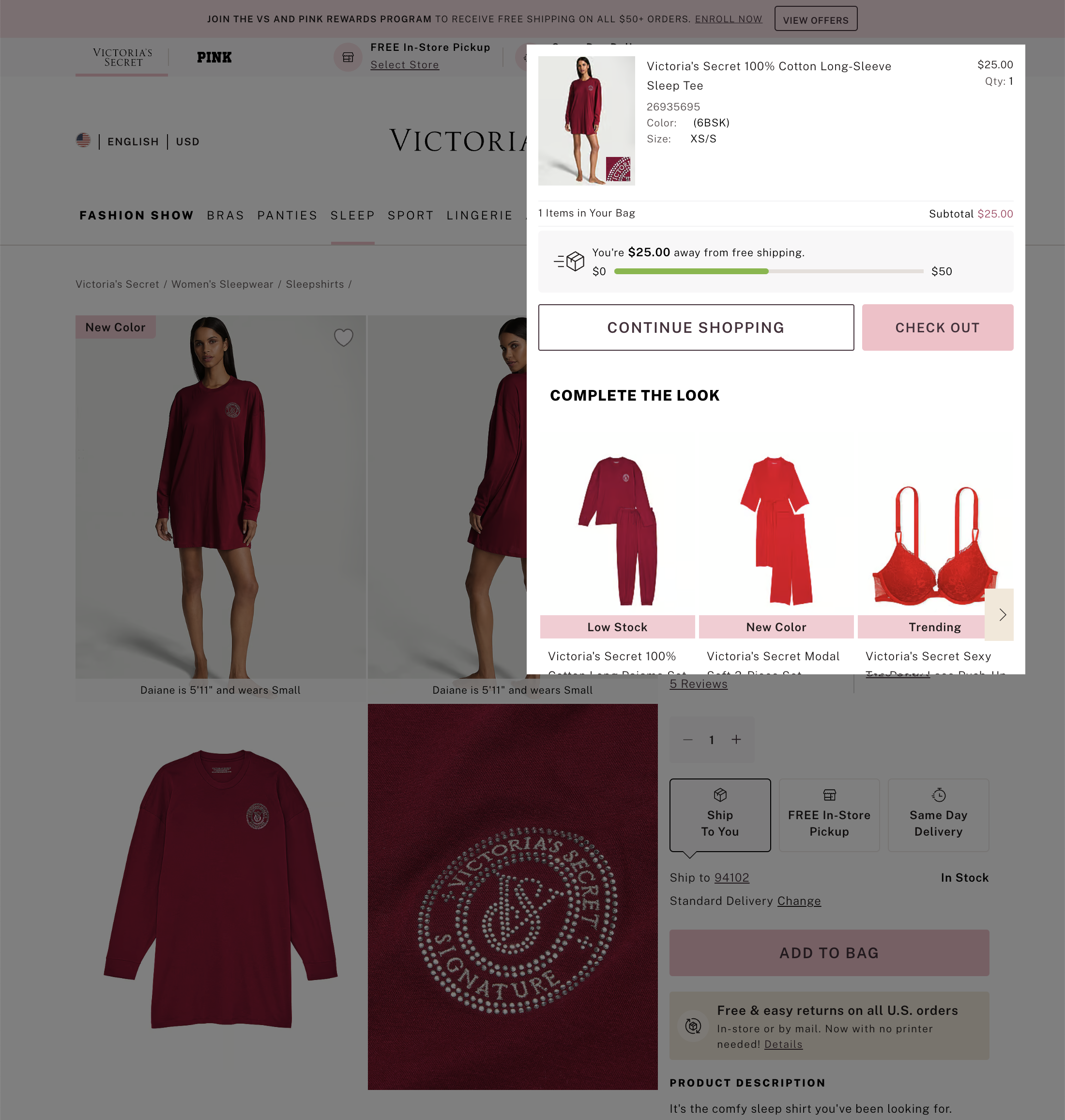 Desktop screenshot of Victoria’s Secret