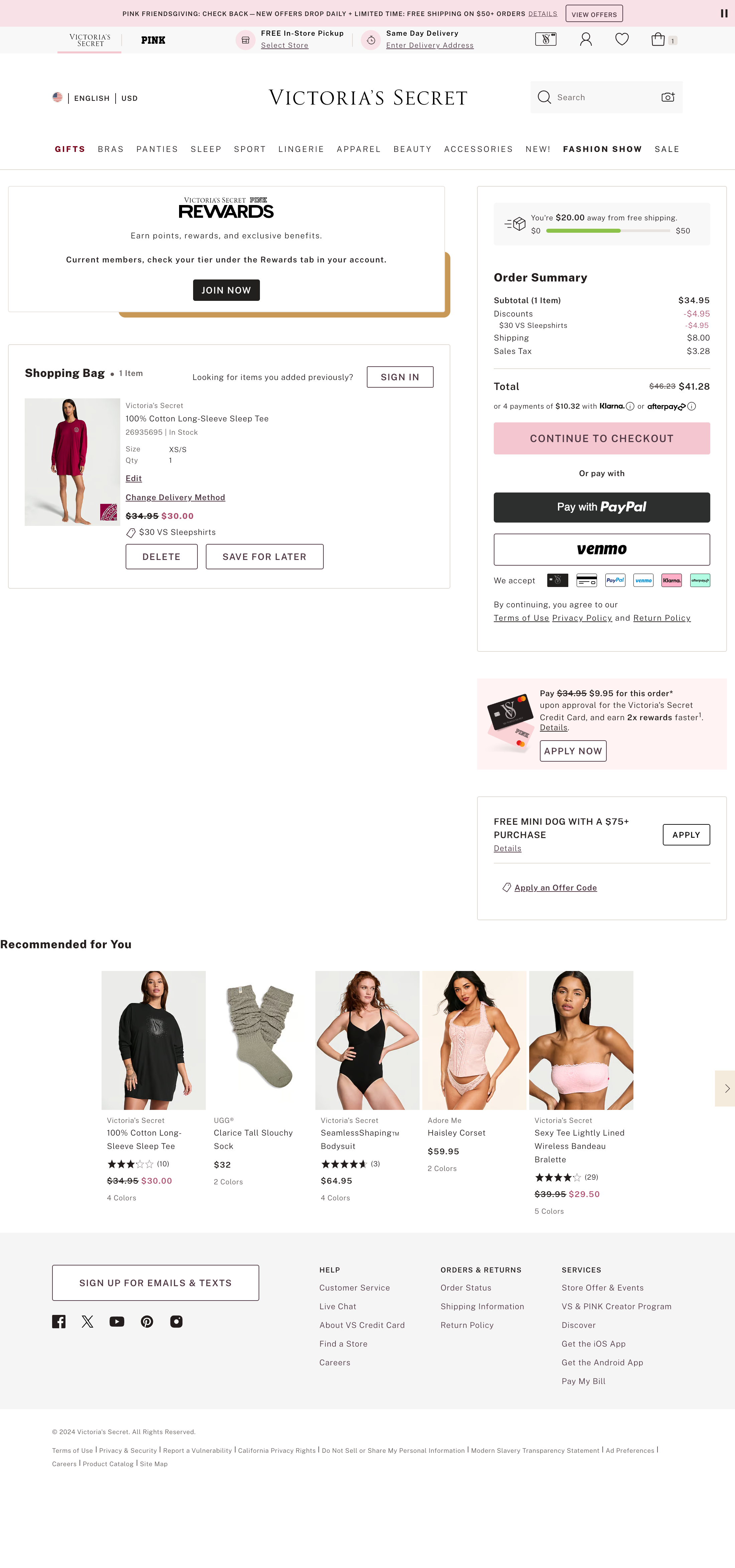 Desktop screenshot of Victoria’s Secret