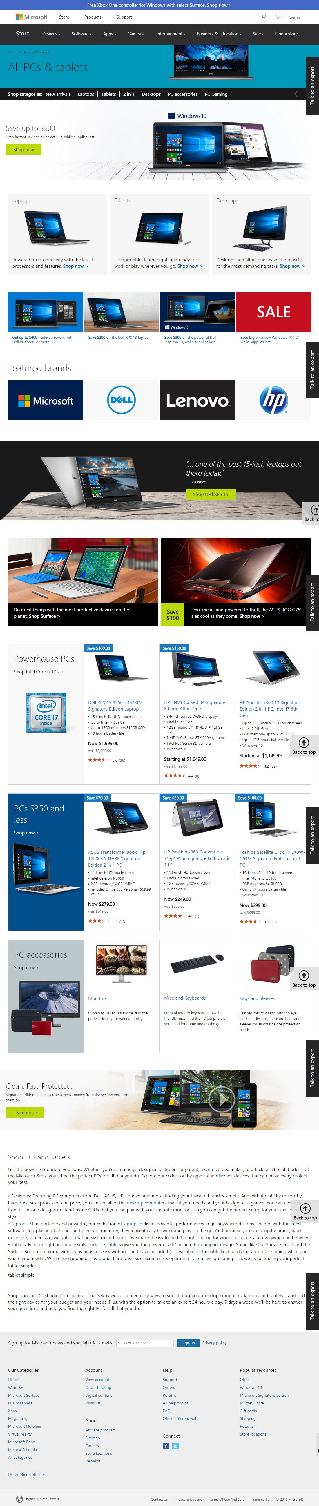 Desktop screenshot of Microsoft