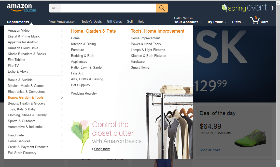 Desktop screenshot of Amazon
