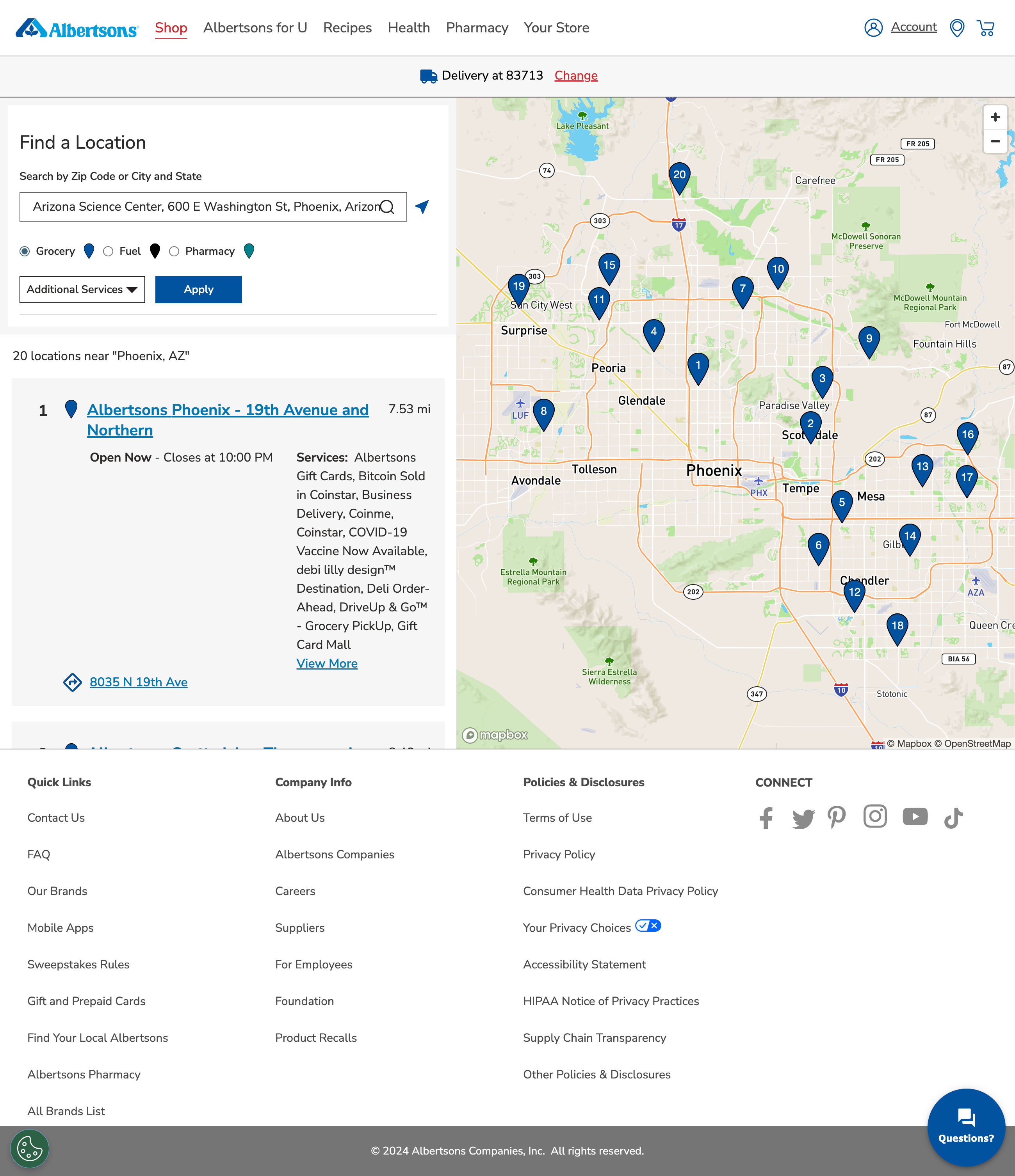 Desktop screenshot of Albertsons