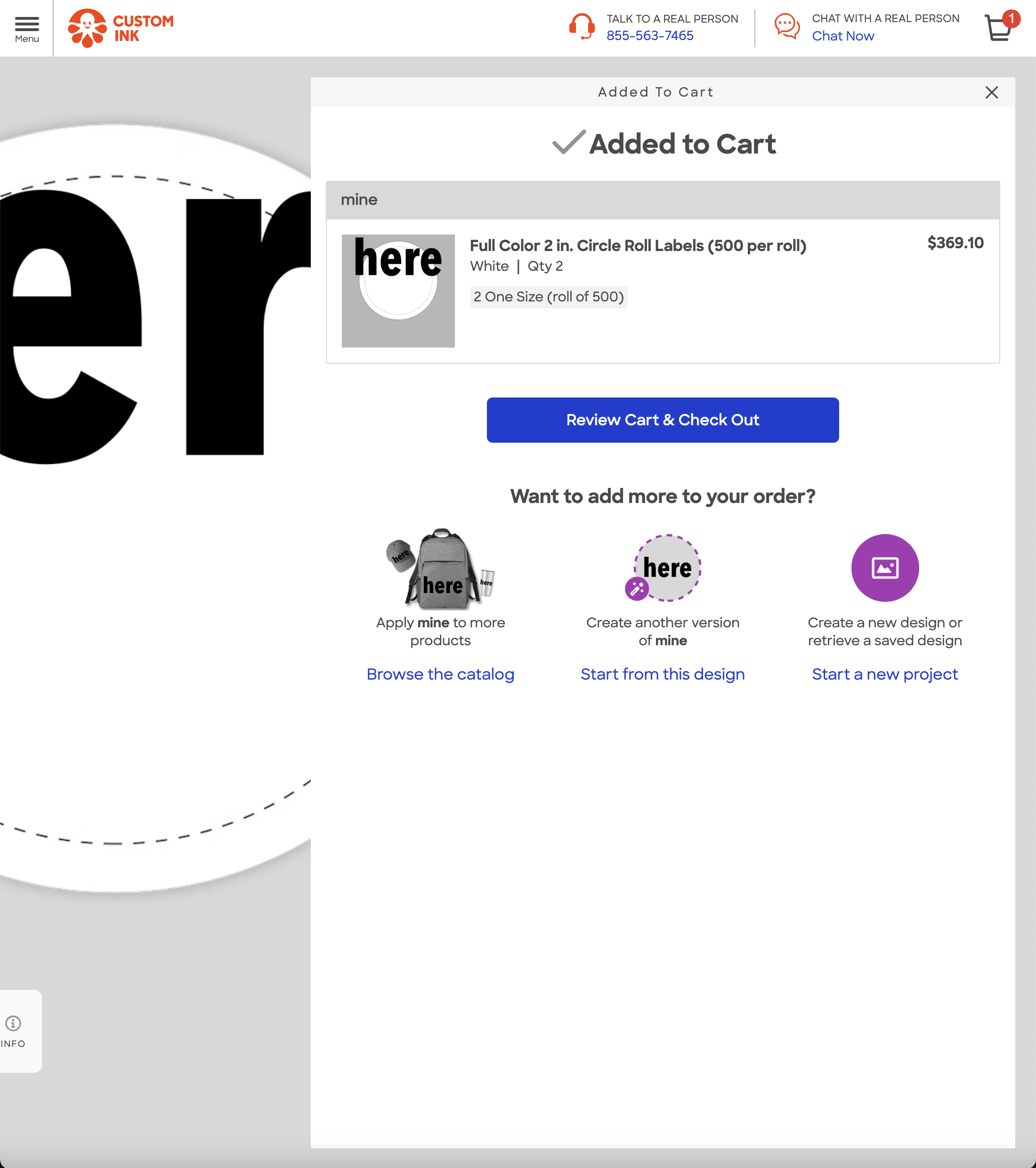 Desktop screenshot of Custom Ink