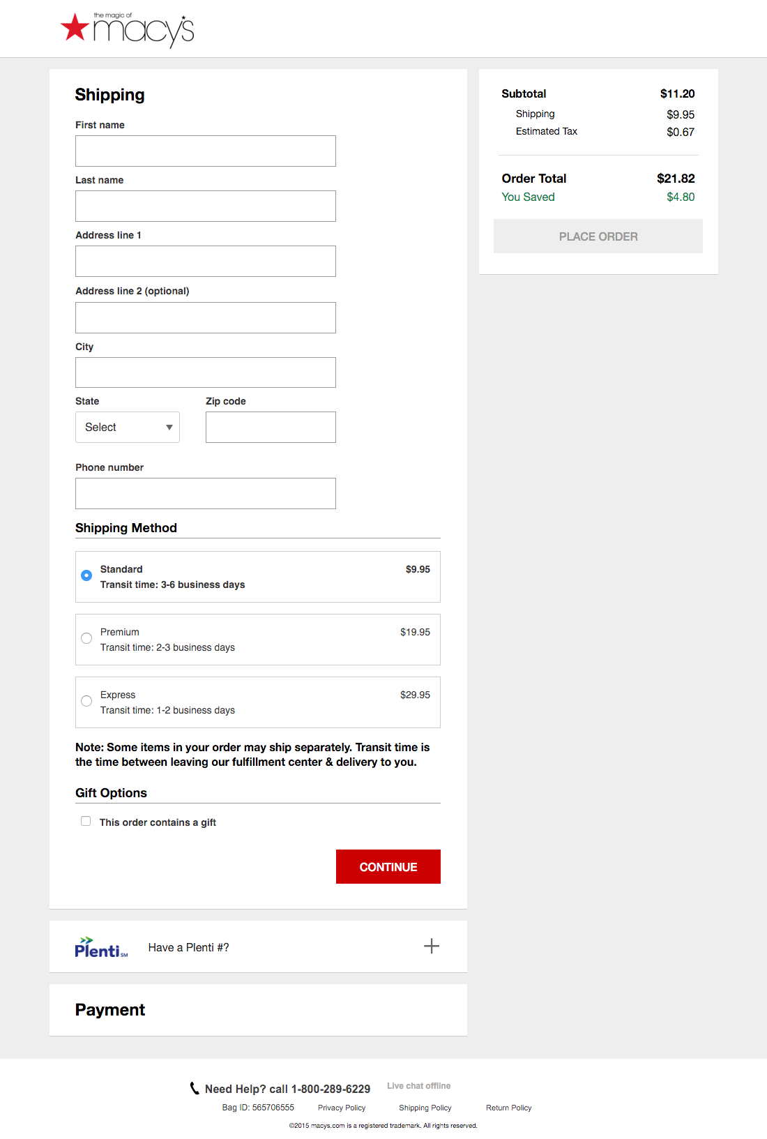 Desktop screenshot of Macy’s