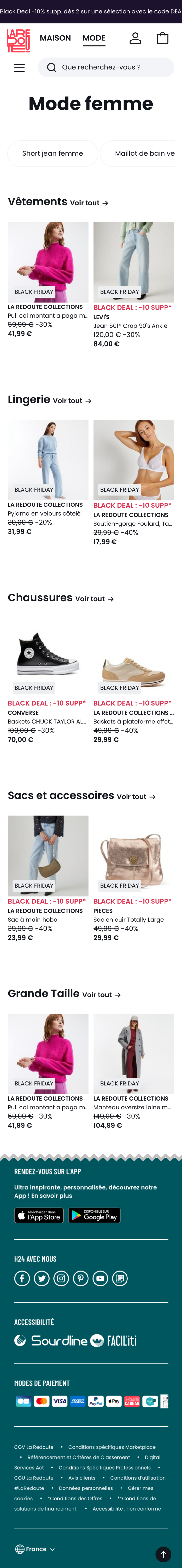 Mobile screenshot of La Redoute