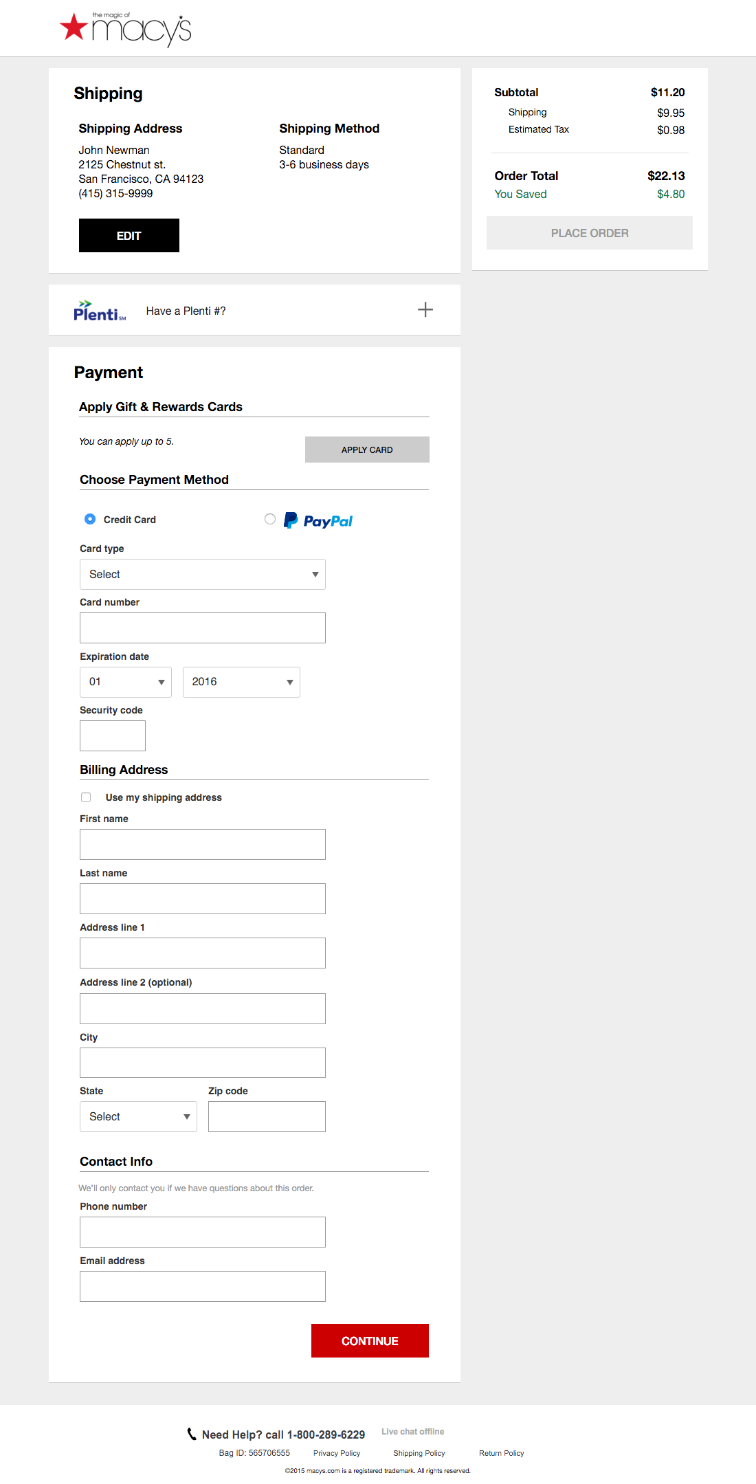 Desktop screenshot of Macy’s