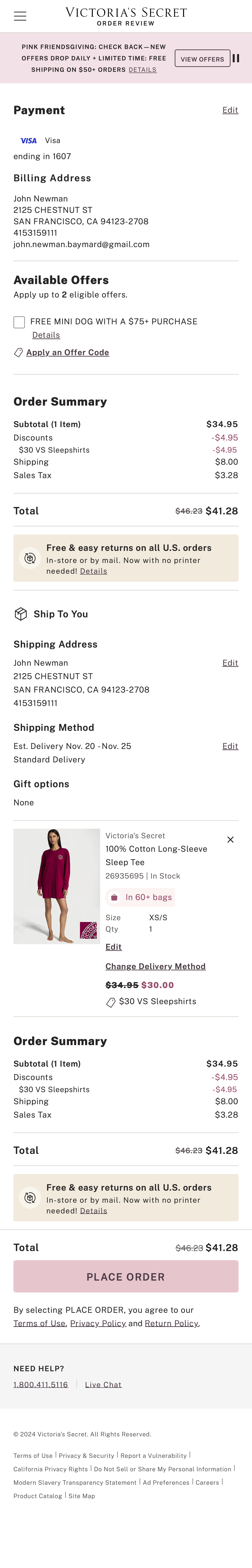 Mobile screenshot of Victoria’s Secret