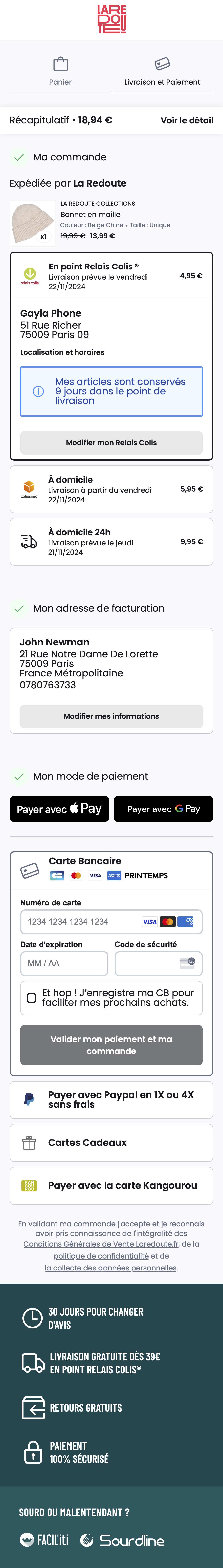 Mobile screenshot of La Redoute