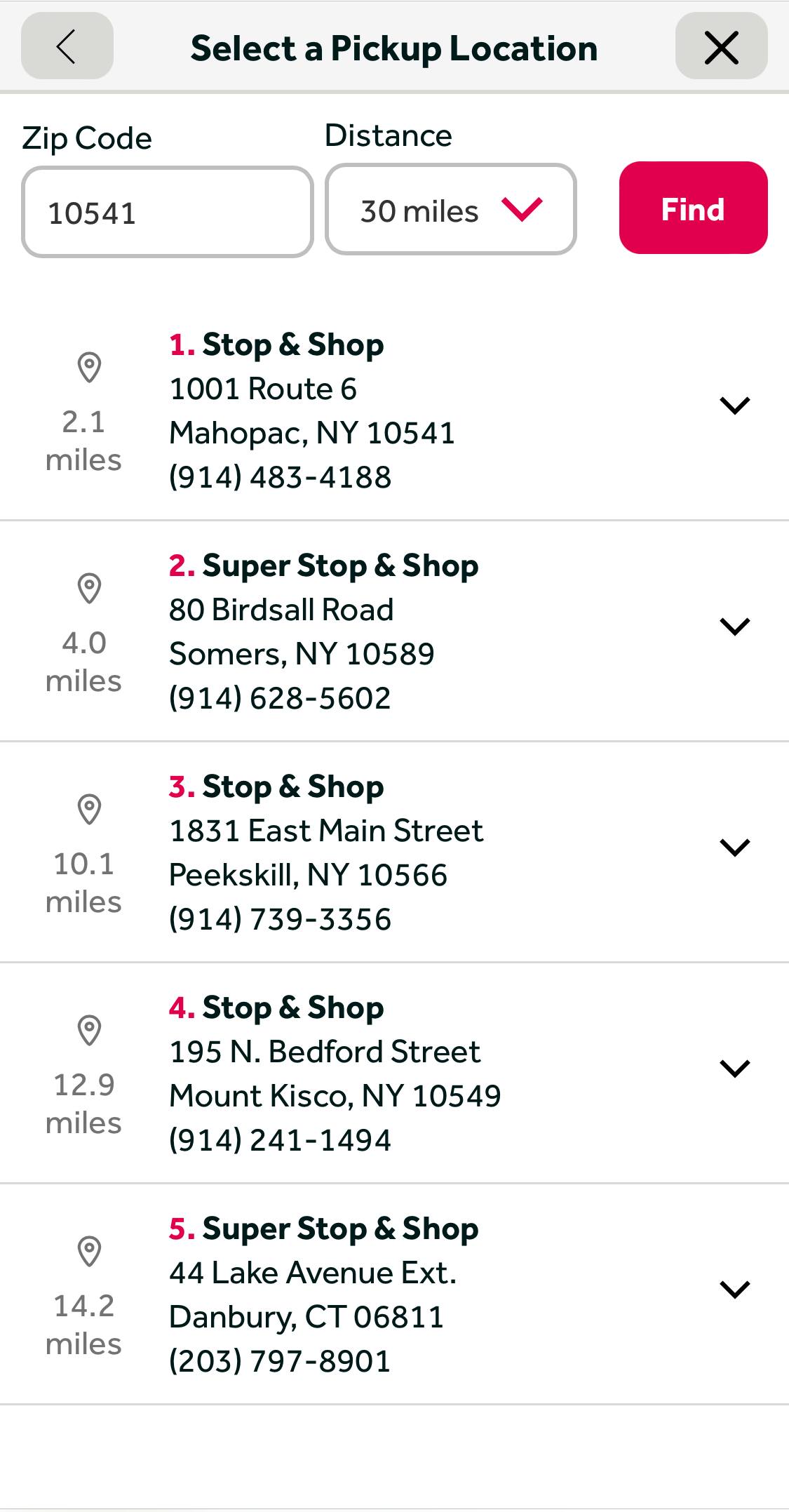 Mobile screenshot of Stop & Shop