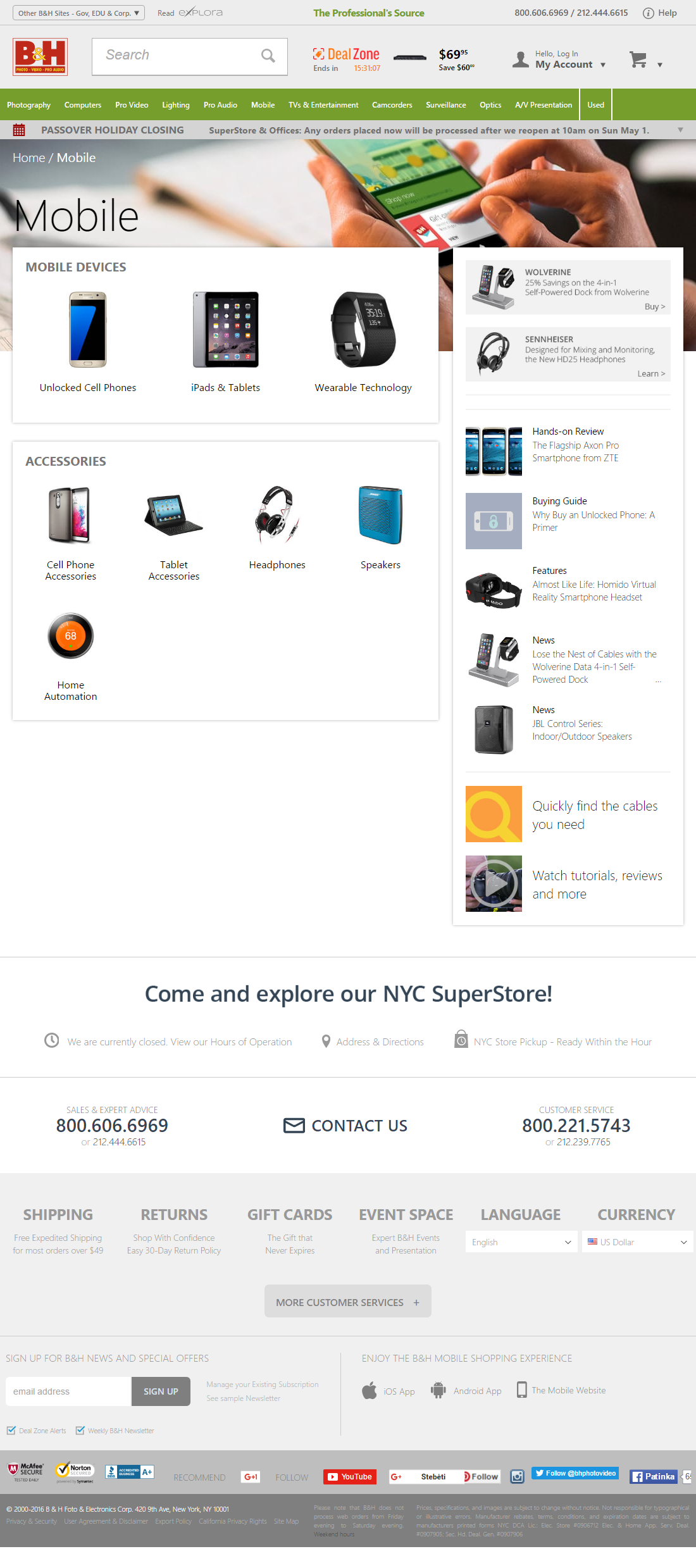 Desktop screenshot of B&H Photo