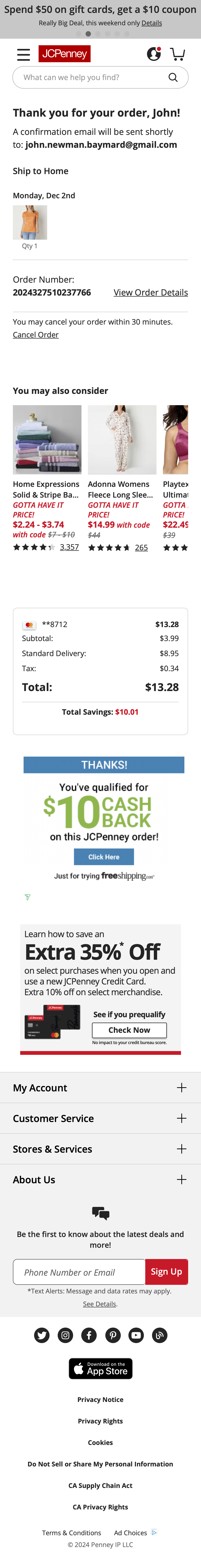 Mobile screenshot of JCPenney