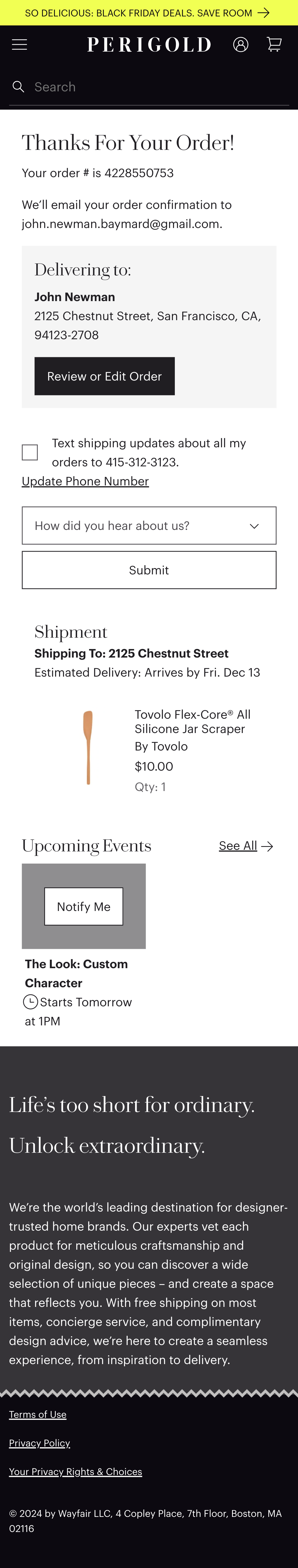 Mobile screenshot of Perigold