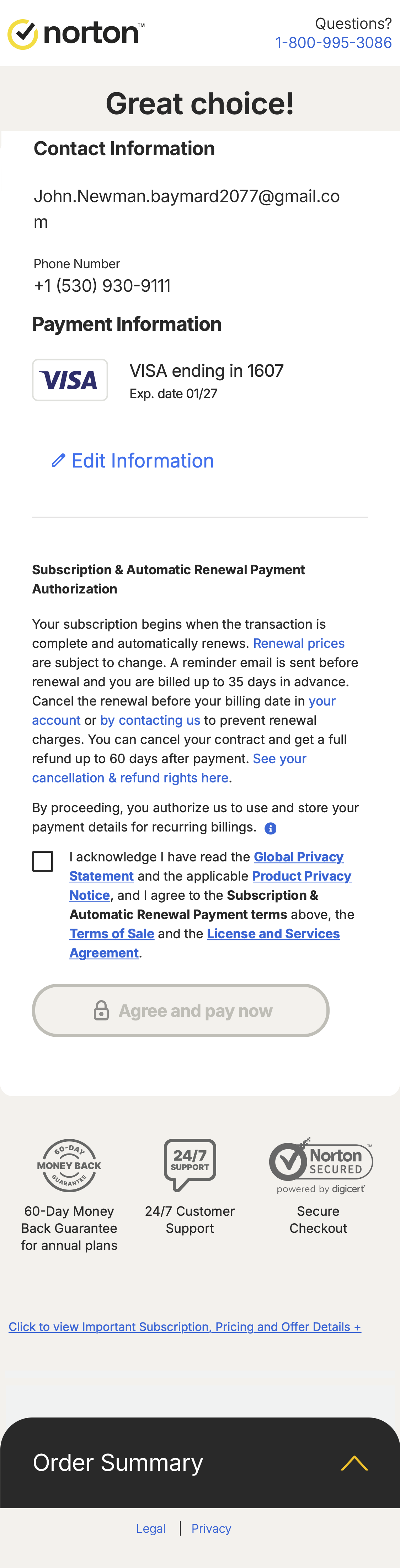 Mobile screenshot of Norton