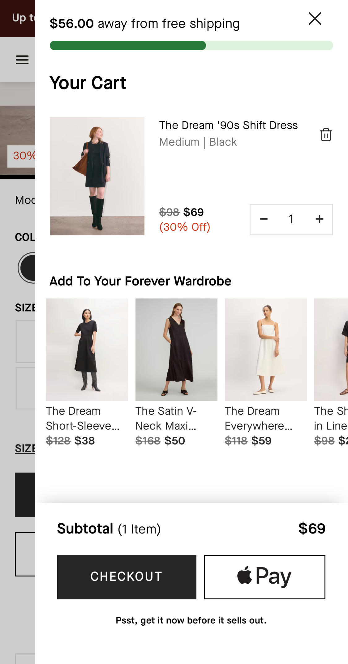 Mobile screenshot of Everlane