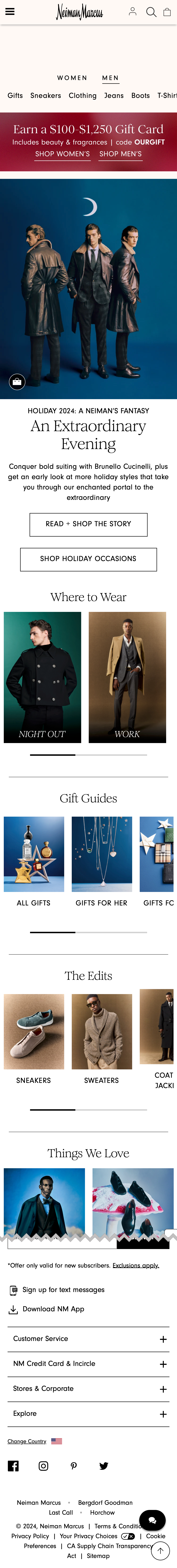 Mobile screenshot of Neiman Marcus