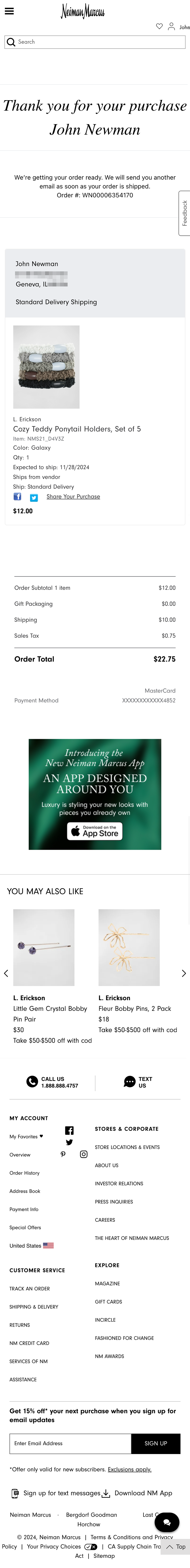 Mobile screenshot of Neiman Marcus