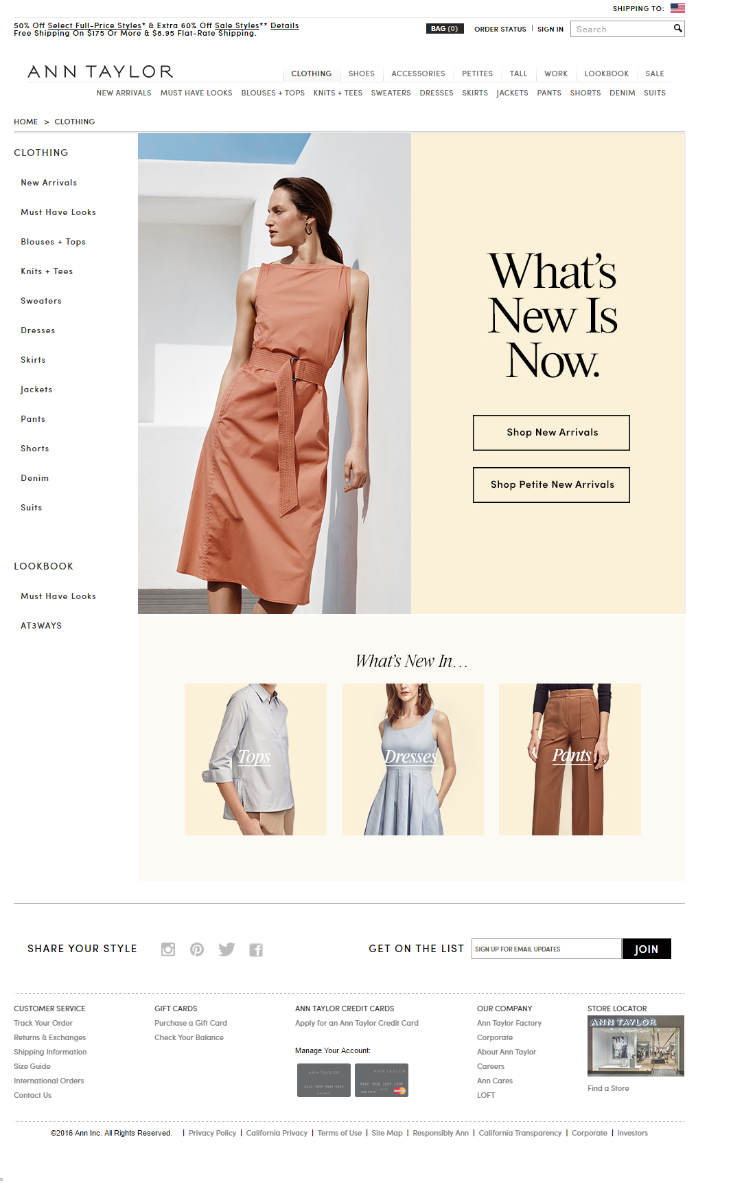 Desktop screenshot of Ann Taylor