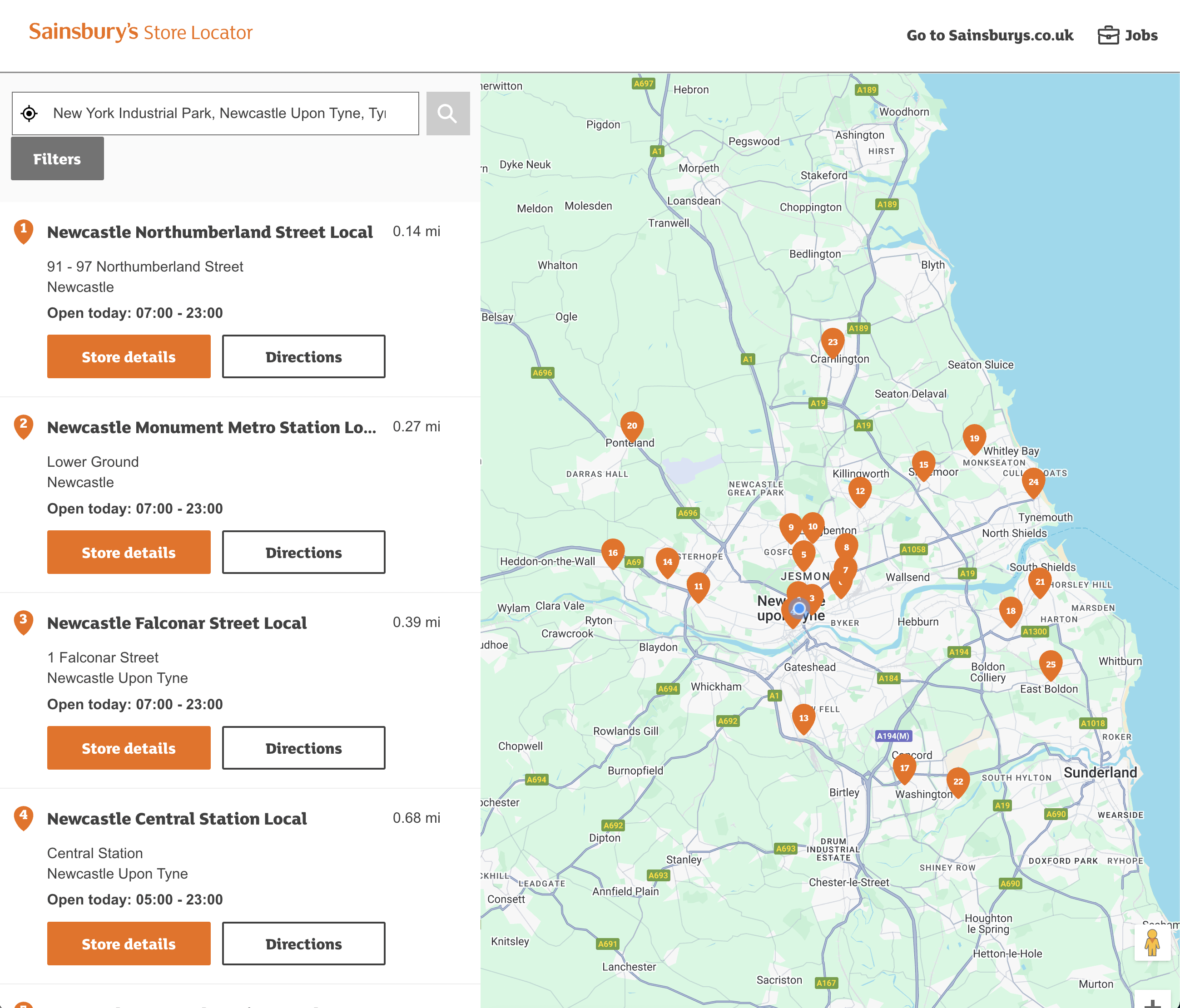 Desktop screenshot of Sainsbury’s