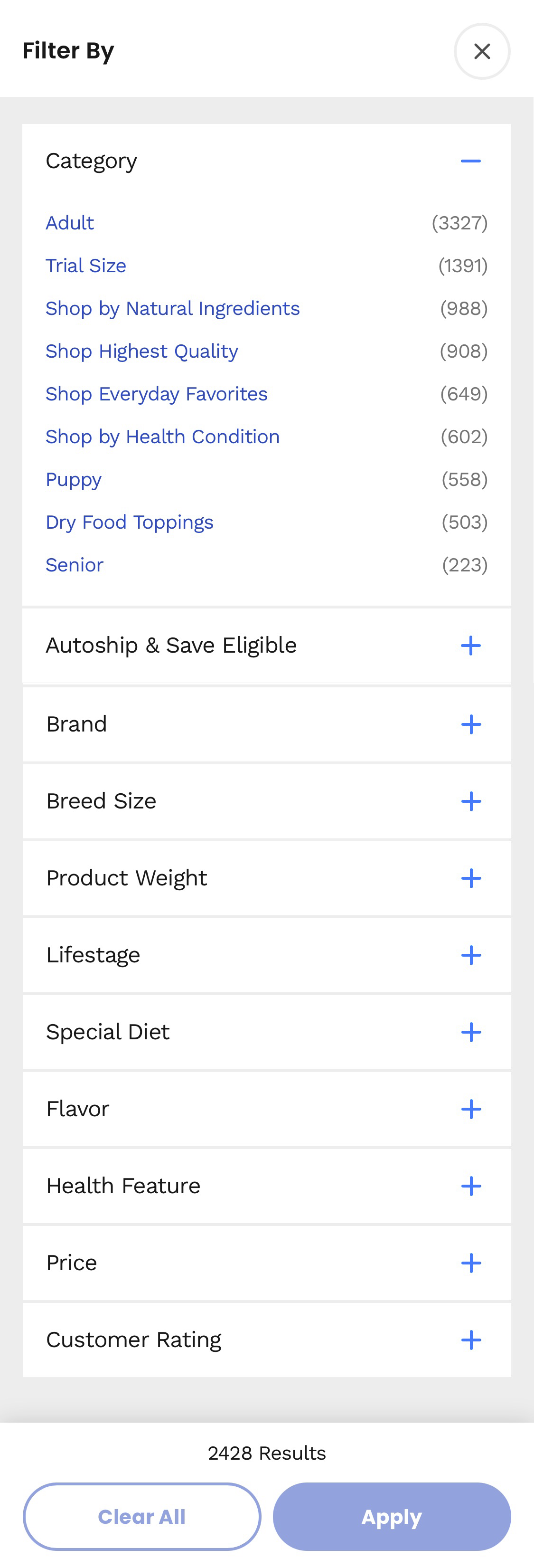 Mobile screenshot of Chewy