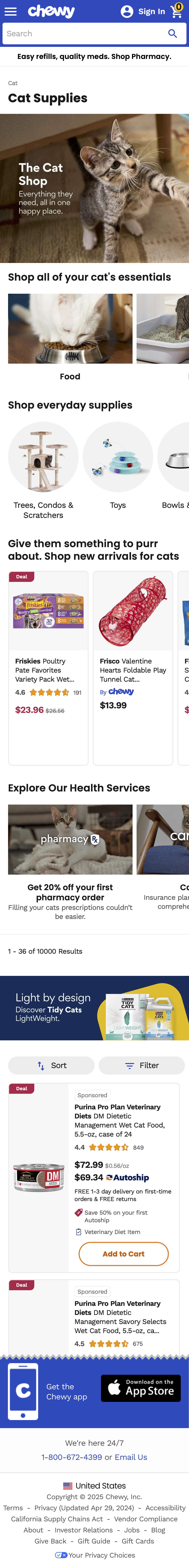 Mobile screenshot of Chewy