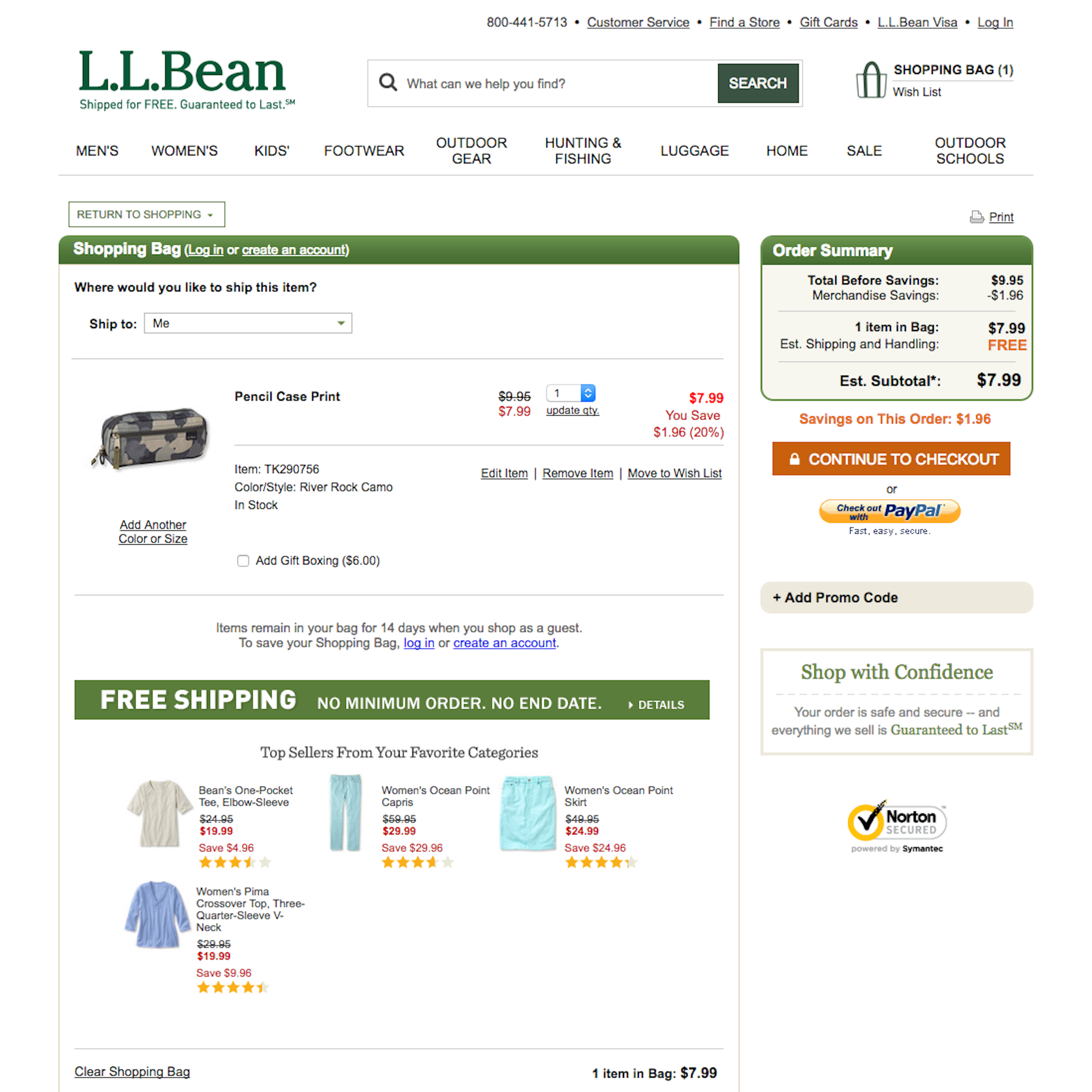 Desktop screenshot of L.L. Bean