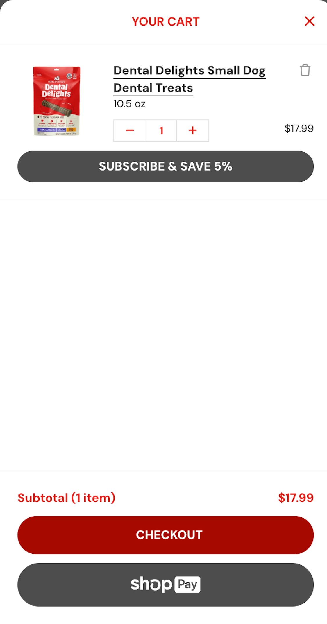 Mobile screenshot of Stella & Chewy’s