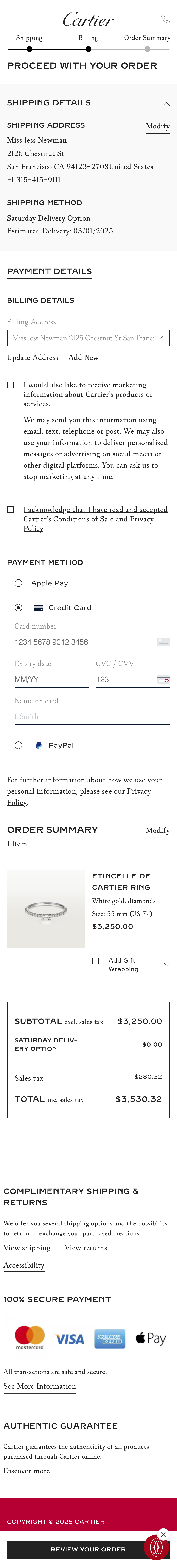 Mobile screenshot of Cartier