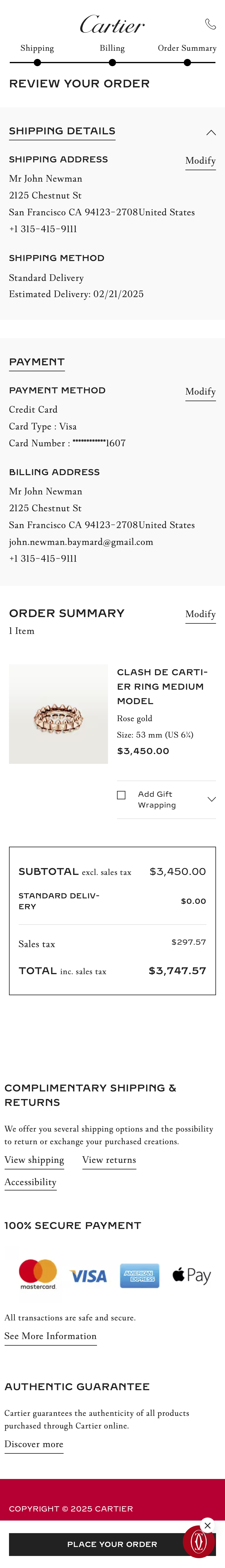 Mobile screenshot of Cartier