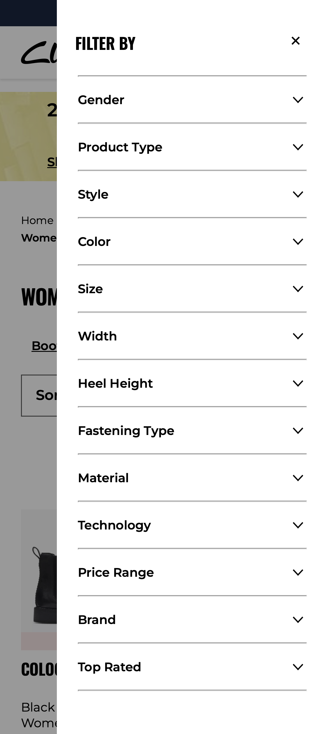 Mobile screenshot of Clarks