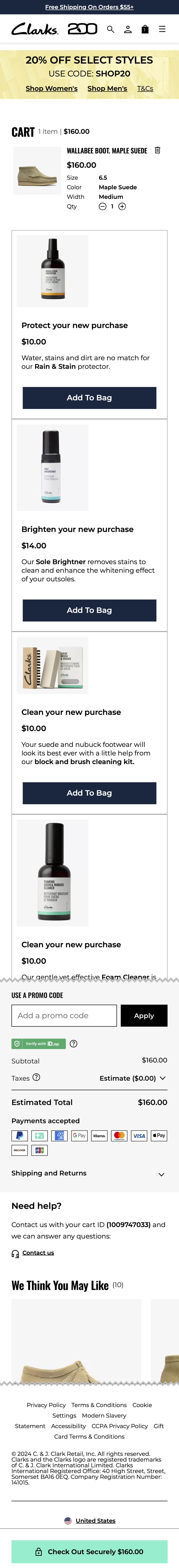 Mobile screenshot of Clarks