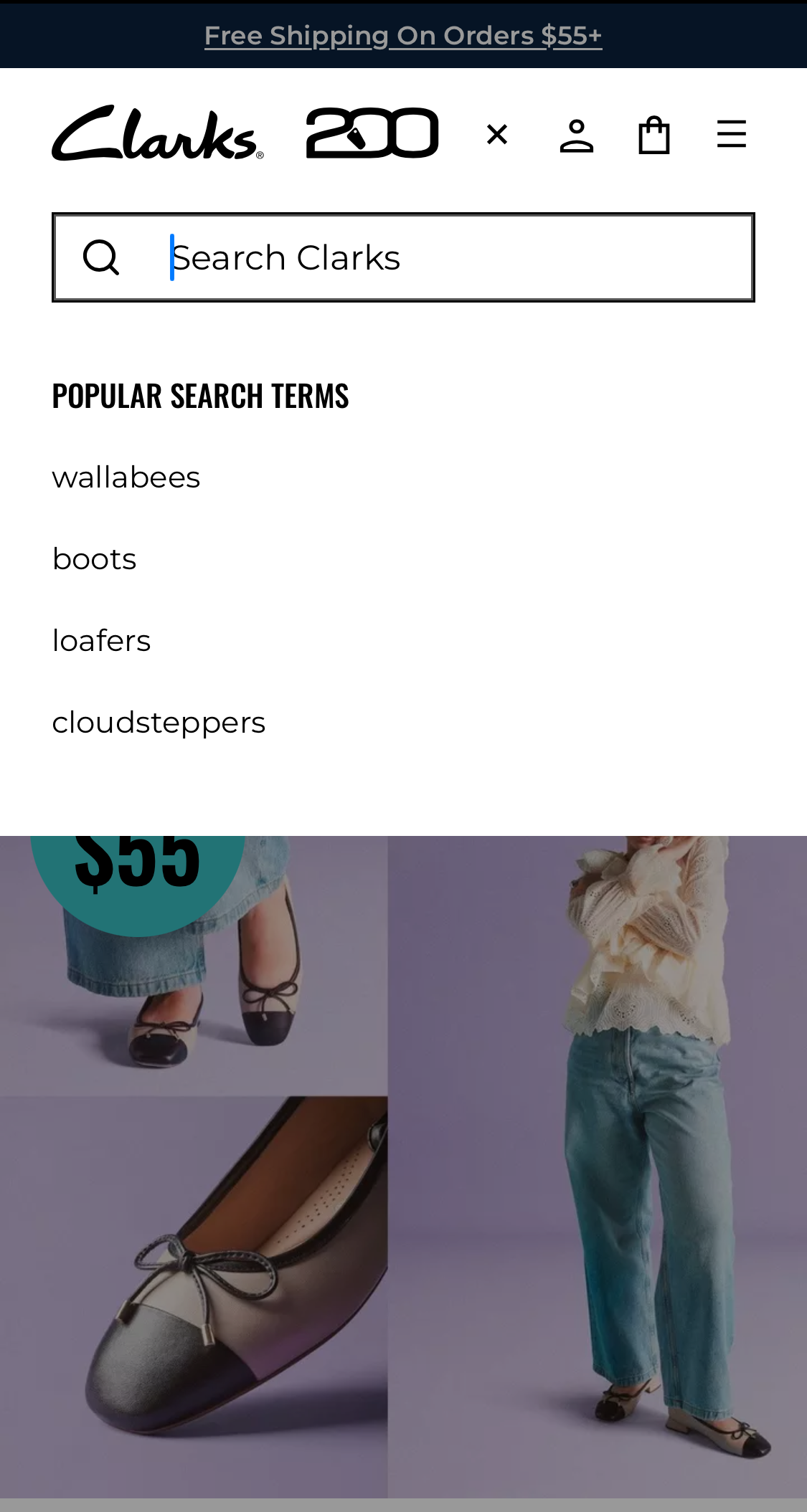 Mobile screenshot of Clarks