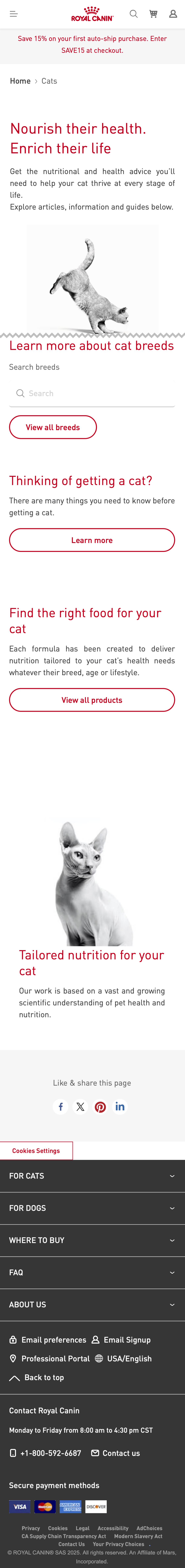 Mobile screenshot of Royal Canin