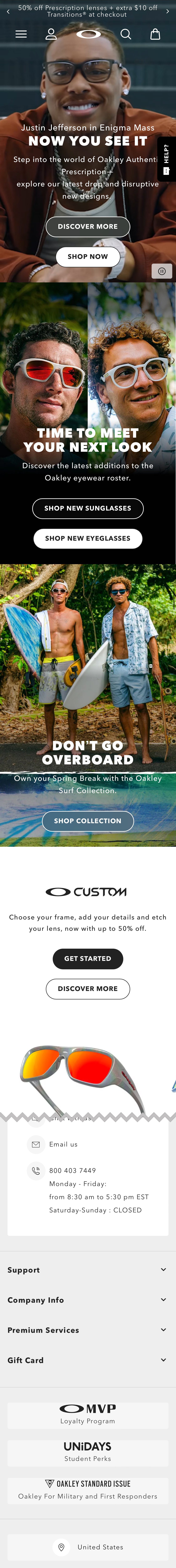 Mobile screenshot of Oakley