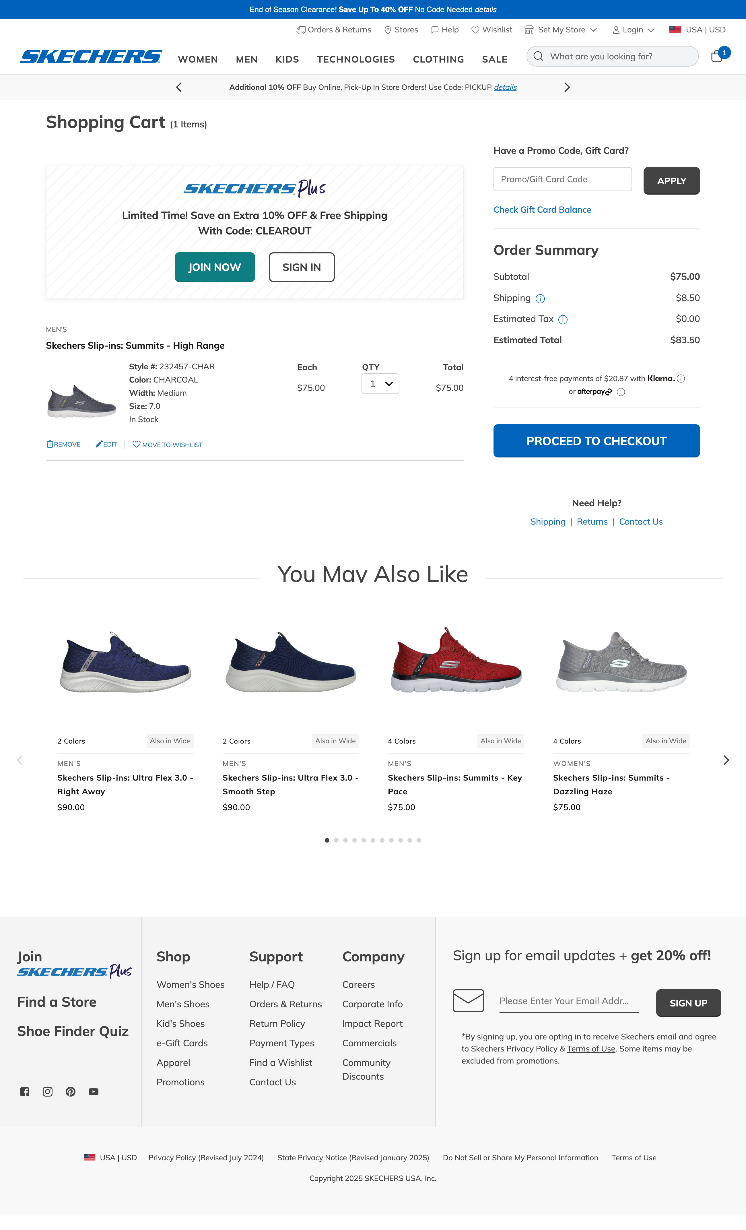 Desktop screenshot of Skechers